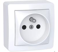 Prise de Courant 2P+T 16 A, Connexion Automatique - Blanc - Alréa - Schneider