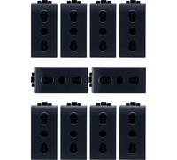 Prises de dérivation 10/16 A, 10 pièces, noires, pour système Bticino Living Light