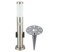Prises d'éclairage d'extérieur lampe de prise de courant de jardin en acier inoxydable capteur de mouvement broche de terre dans un ensemble comprenant des ampoules LED