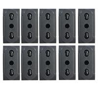 Prises électriques 2P+T, 16 ampères, 10 pièces, de couleur noire, compatibles avec la gamme Bticino Living