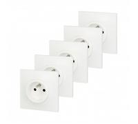 Prises électriques - LEGRAND - Neptune - Blanc - 2P+T - Prêt à poser