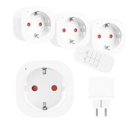 GreenBlue GB313 Kit de prise avec télécommande 3 pièces RF 30 m portée 3680 W programmable sans fil économie d'énergie pour la maison, le bureau, le garage