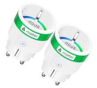 Prises intelligentes Nous A8M Smart Matter, Wi-Fi, suivi de la consommation d'énergie,vocale, 16 A, 220-240 V - Contenu du lot : lot de 2