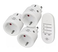 Prises télécommandées - Brennenstuhl - Lot De 3 - Blanc - Asymétrique - Intérieur