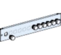 PrismaSeT-P, panneau avant, avec préformes de 12 x Ø 22 mm, largeur = 650 mm, hauteur = 2 modules Schneider Electric Contenu