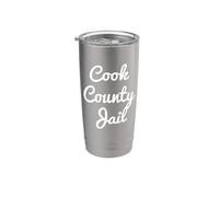 Prison du comté de Cook Gobelet isotherme en acier inoxydable double paroi