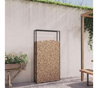 prissent 110 x 28 x 214 cm Porte-bûches en acier noir mat porte-bûches en métal moderne porte-bûches d'extérieur en acier porte-bûches vertical grand porte-bûches