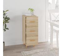 prissent Buffet Entrée 34,5 x 34 x 90 cm Buffet Salon Chêne Sonoma Meubles Pour Salon Buffet Cuisine Peu encombrant Vintage Buffet Salle de Bains Meuble Bas Multifonction