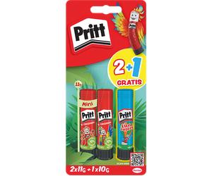 PRITT 9HPBS3B - Bâton de colle, l'original, 2x 11g, 1x 10g bleu
