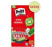 Pritt Bâton adhésif 11 g (lot de 5), colle enfant sans danger pour les enfants, pour travaux manuels, colle universelle forte pour trousse scolaire et bureau