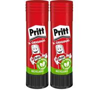 Pritt Bâton de colle Pritt, colle sûre et adaptée aux enfants pour l'art et le bricolage, colle forte pour l'école & le bureau, 1x 22 g de bâton Pritt (Lot de 2)