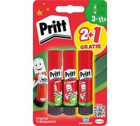 Pritt Lot de 3 bâtons de colle Pat' Patrouille de 11g et 6 tatouages Pat' Patrouille, colle sûre et adaptée aux enfants pour les arts et les loisirs créatifs, colle forte pour l'école, 9H PGS5B