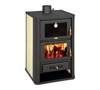 Prity FG W15 Poêle à bois avec gaine d'eau de 15 kW et chauffage central certifié CE