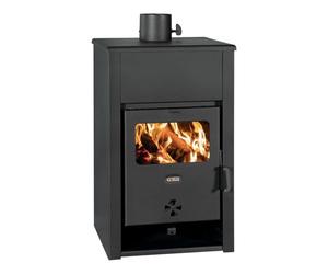 PRITY K2 D Poêle à bois 11,6 kW efficacité énergétique 80,7 %, tuyau de fumée Ø 130 mm, construction en acier et fonte