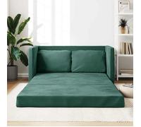Prix bas - Canapé-lit 2 en 1-Canapé convertible réversible - vert foncé 122x204x55 cm velours （539946900227)
