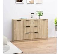 Prix bas - Enfilade Buffet de Cuisine-Lot de 2 Buffets Chêne sonoma 60x30x70 cm-Bois d'ingénierie （117976797450)
