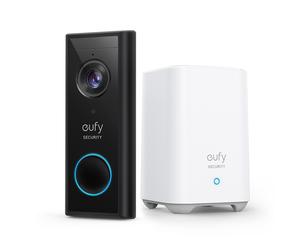 [Prix final 119€] eufy Security Sonnette vidéo Doorbell S220 sans Fil (avec Batterie) avec HD 2K, aucuns Frais mensuels, AI intégrée pour la détection des Personnes, Son bidirectionnel, Installation A