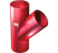 PRIX SML Dérivation 45 DN150x125, raccord d'évacuation en fonte sans manchon conforme à la norme EN 877, marquage par un organisme tiers, label de qualité RAL RAL-GZ 698, incombustible selon la norme