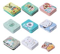 Prmape 8 Pièces Mini Boîte de Rangement en Métal, 90 * 65 * 25mm Animaux de Dessin Animé Petite Boite, Rétro Mode Boîte Métallique avec Couvercle pour Stockage de Bonbons & Bijoux & Travaux Manuels