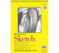 Pro-Art-Bilderpalette 350900 Papier Strathmore Croquis Spirale Papier Pad 9 x 30,5 cm, 100 Feuilles