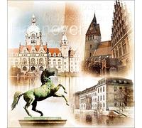 Pro-Art-Bilderpalette g1733a Tableau Mural Impression gi Motif Hanovre 30 x 30 cm, Multicolore, 100 x 100 cm