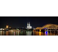 Pro-Art-Bilderpalette g1767e Tableau Mural Impression gi Motif Cologne la Nuit 150 x 48 cm, Multicolore, 120 x 40 cm