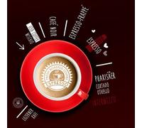 Pro-Art-Bilderpalette gla1106b 'Coffee Guide i'50 x 50 cm