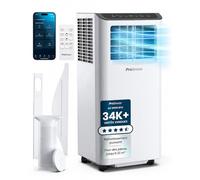 Pro Breeze Climatiseur Mobile 4-en-1 9000 BTU - Clim Puissante compatible WiFi avec Application- Minuterie 24 heures, Télécommande et Kit Fenêtre inclus pour Chambre, Salon 22m