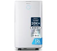 Pro Breeze Déshumidificateur Compresseur 12 L/jour avec capteur d'humidité automatique, Séchage du linge, Drainage continu, Mode Nuit & Minuterie 24 heures - Réduit humidité, moisissure, condensation