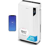 Pro Breeze Déshumidificateur d’Air à Compresseur Intelligent 20L/jour - Économe en énergie avec Mode Linge et Wi-Fi, capteur et indicateur d’humidité, Filtre - pour Maison, Bureau et Chambre