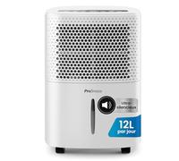 Pro Breeze Déshumidificateur d'Air Silencieux 12L/Jour - Absorbeur d'Humidité - 40 dB, Réservoir 1,8L, Drainage Continu, Minuterie 24h, 3 Modes- Idéal Contre l'Humidité & Moisissure