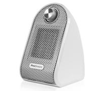 Pro Breeze Mini Chauffage d'appoint, Compact, Portable, Leger, pour bureau et table - Chauffage soufflant céramique PTC - Blanc