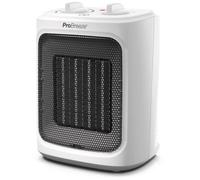Pro Breeze Mini Radiateur Céramique 2000 W - 3 Niveaux de Puissance - Chauffage d'appoint Compact - Blanc