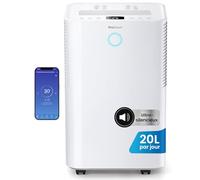 Pro Breeze OmniDry Déshumidificateur compresseur Intelligent 20L/Jour avec réservoir d'eau 4L, séchage du Linge & capteur d'humidité Auto - Absorbeur d’humidité, Contre moisissures & Condensation