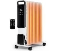 Pro Breeze OmniWarm Radiateur Bain d'Huile 2500W, 11 éléments - Chauffage Électrique - Écran Digital, Mode Éco, 3 Niveaux de Chauffage, Thermostat Réglable, Sécurité Anti-basculement & Minuteur 24H