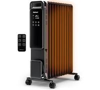 Pro Breeze OmniWarm Radiateur Bain d'Huile 2500W, 11 éléments - Chauffage Électrique - Écran Digital, Mode Éco, 3 Niveaux de Chauffage, Thermostat Réglable, Sécurité Anti-basculement & Minuteur 24H