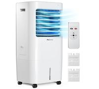 Pro Breeze Rafraîchisseur d’Air Portable 10L, Ventilateur, Humidificateur, 3 Vitesses, Télécommande - Refroidisseur par évaporation Puissant et Mobile avec Minuterie et Oscillation automatique