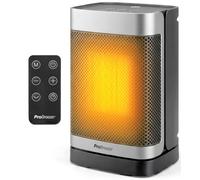 Pro Breeze Thermacube mini Chauffage d'Appoint 1500W Céramique Soufflant Oscillant - Radiateur Électrique Mobile, Mode Ventilateur 2-en-1, Thermostat Éco, Télécommande, Écran Tactile Silencieux