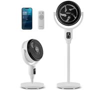 Pro Breeze Ventilateur sur Pied Intelligent 109 cm Ultra-Silencieux 29 dB - Écran LED, Wi-Fi, Appli Mobile & Télécommande, 2 Modes de Ventilation, oscillation 135°/85° - Compatible Alexa
