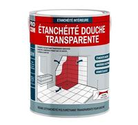 PRO COM Étanchéité douche, salle de bain - Résine d'étanchéité transparente polyuréthane 0.75 litres