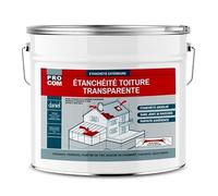 PRO COM Étanchéité transparente polyuréthane - Résine d'étanchéité transparente toiture, véranda, verrière, serre 10 litres