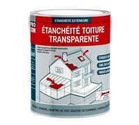PRO COM Étanchéité transparente polyuréthane - Résine d'étanchéité transparente toiture, véranda, verrière, serre 0.75 litres