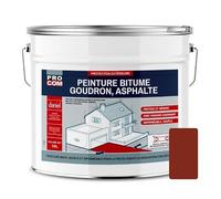 PRO COM Peinture bitume, résine sol enrobé bitumeux, asphalte, goudron, macadam 10 litres