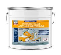PRO COM Peinture façade crépi, façade à relief, imperméabilisation et protection des façades - Durable jusqu'à 10 ans 10 litres