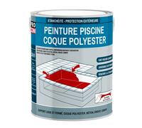PRO COM Peinture Piscine Coque Polyester - Blanc 3Kg