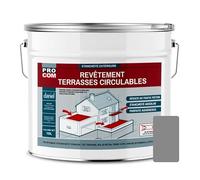 Peinture, résine d'étanchéité imperméabilisation terrasse circulable, balcon, sols extérieurs 10 litres Gris