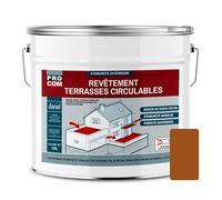 PRO COM Peinture, résine d'étanchéité imperméabilisation terrasse circulable, balcon, sols extérieurs, béton, plusieurs coloris 10 litres