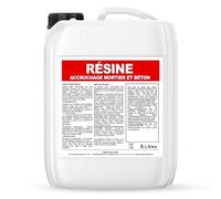 PRO COM Résine d'accrochage, adjuvant ciment, mortier, béton, améliore la résistance, l'imperméabilité, la dureté - Résine latex 5 litres