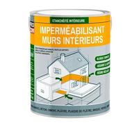 PRO COM Résine d'étanchéité mur intérieur, anti-humidité, anti-salpêtre - Plâtres, pierres, briques, ciment, béton 0.75 litres