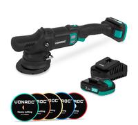 PRO Dual Action Polisher 20V - Ø 125mm | Incl. 2x 2.0Ah Battery, quick charger and 5 polishing pads